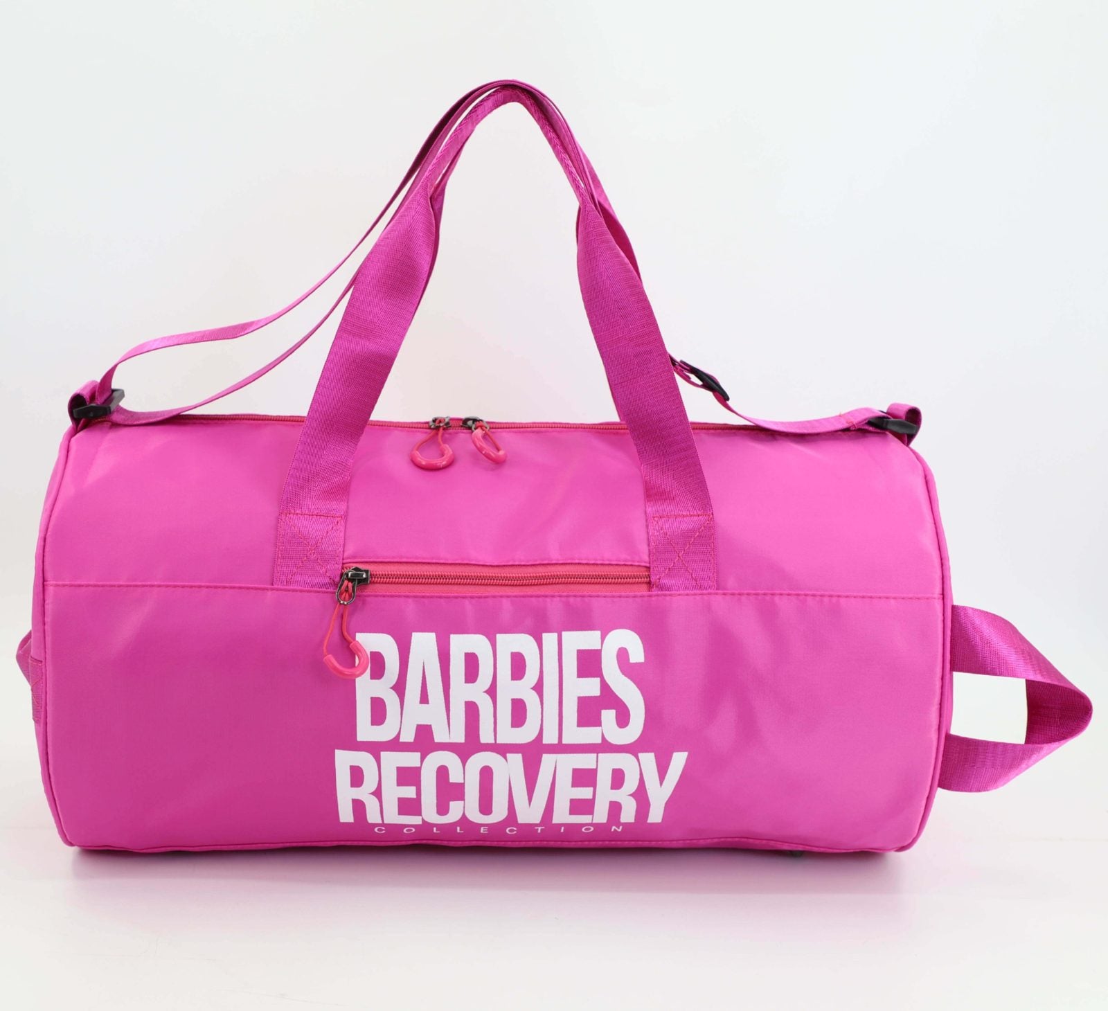 Pink Barbie's Recovery Collection surgery duffle bag
